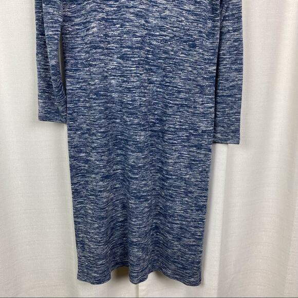 Soft Surroundings Blue Space Dye Long Sleeve Hi-Lo Sweater Dress Sz.S - Picture 11 of 14